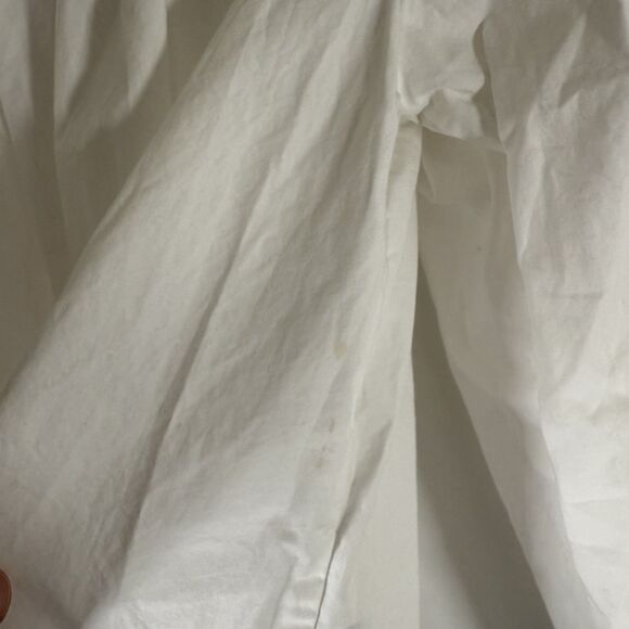 Gap Blouse Women's Medium White Long Sleeve Off the Shoulder 100% Cotton - Picture 7 of 11